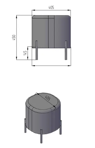 Пуф малый Gawaii зеленый (RH) 