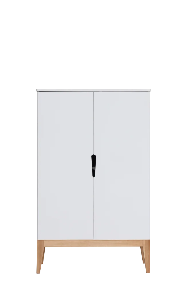 Шкаф Mia распашной белый/дерево (ANT) 