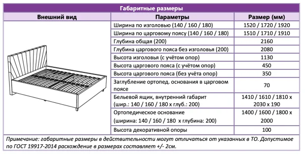 Кровать с подъемным механизмом двуспальная Роксана 160х200 MASSA 