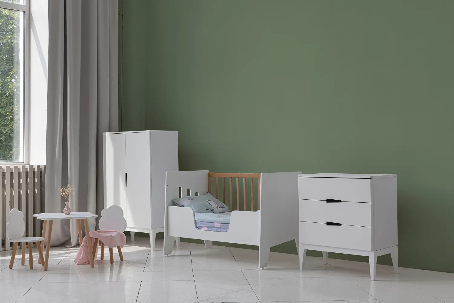 Стул "Облако" белый/ дерево ДМ002 (ANT)