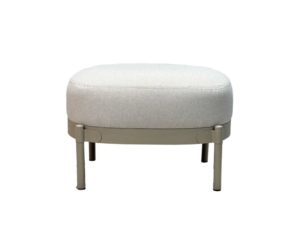 Пуф для ног Сэнди серая рогожка-ножки металл, MASSA | Интернет магазин Масса Мебель