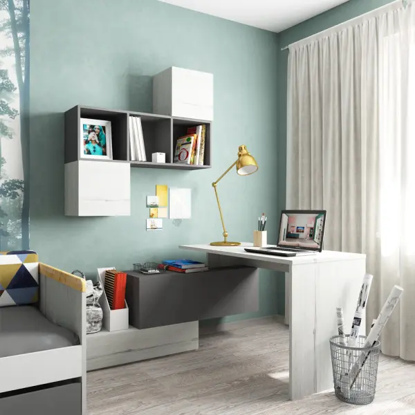 Тумба нижний ярус коллекция НьюТон Грэй Темно серый лофт (POP) ВЫСТАВОЧНЫЙ ОБРАЗЕЦ 