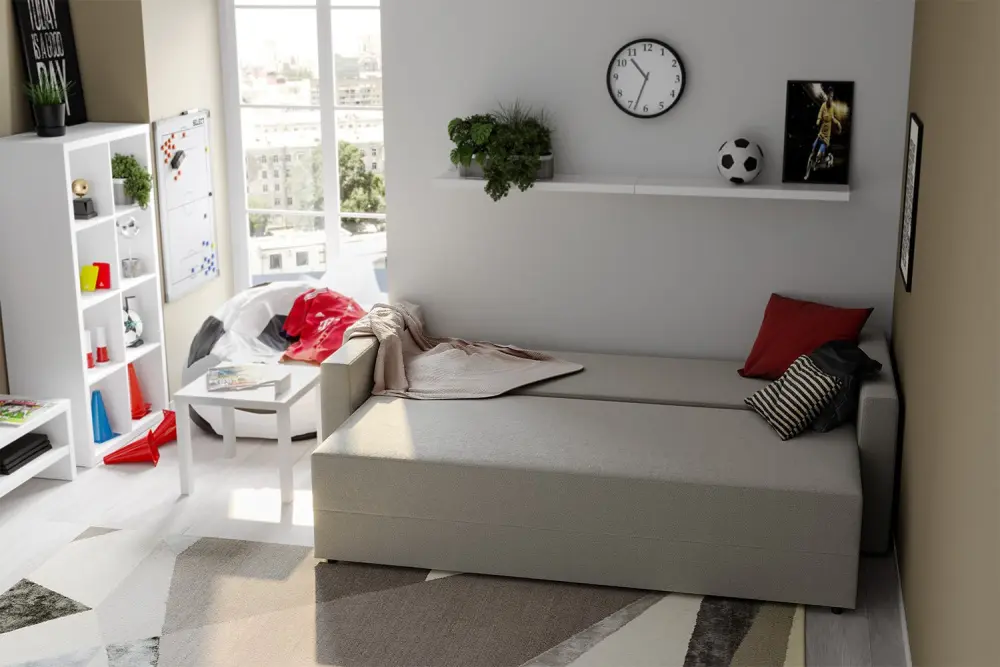 Диван кровать Вало Malmo бежевый рогожка (GL) | Интернет магазин Масса Мебель