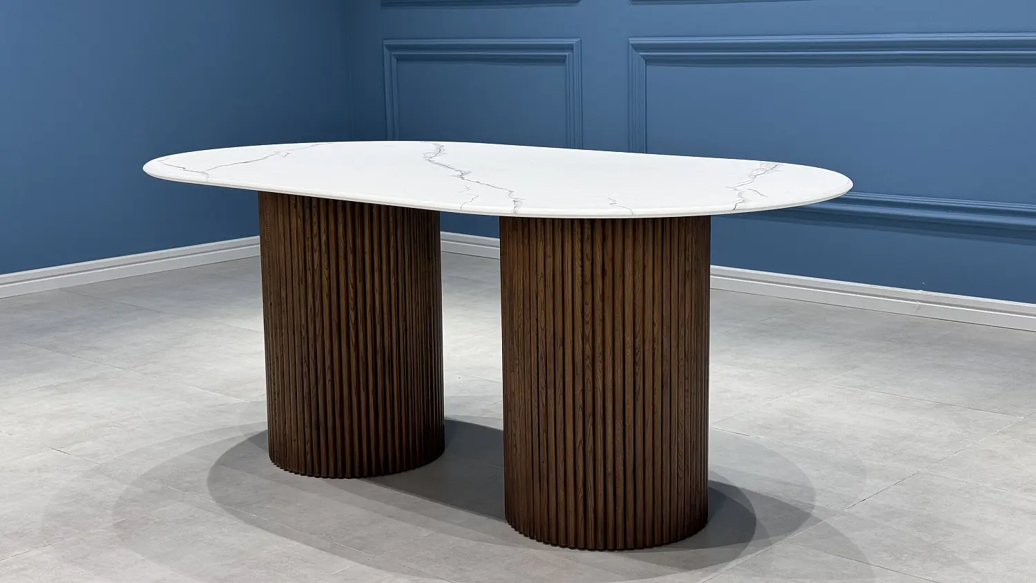 Стол обеденный овальный Рига Д-4 МДФ-дуб, MASSA