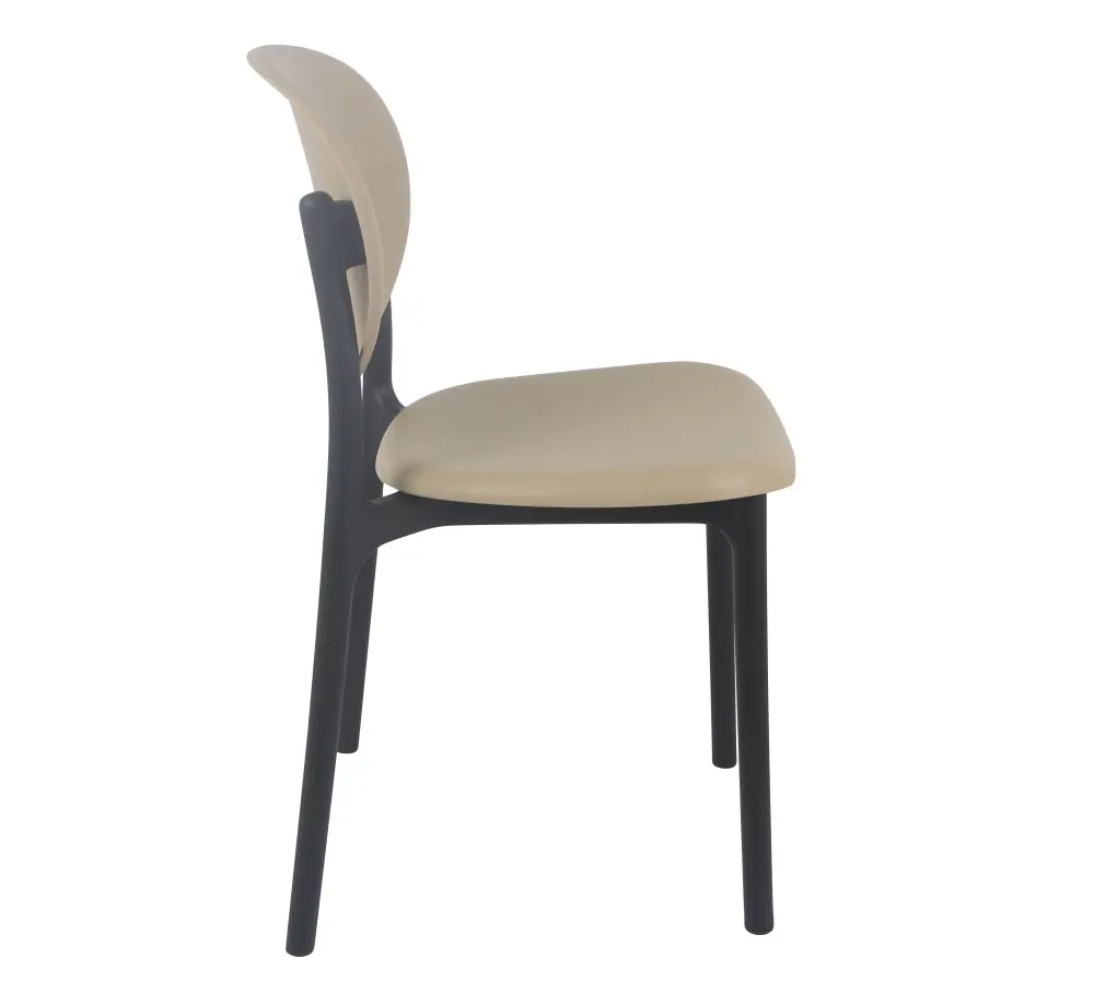 Стул пластиковый SHT-S180 бежевый / черный (SHF) | Интернет магазин Масса Мебель