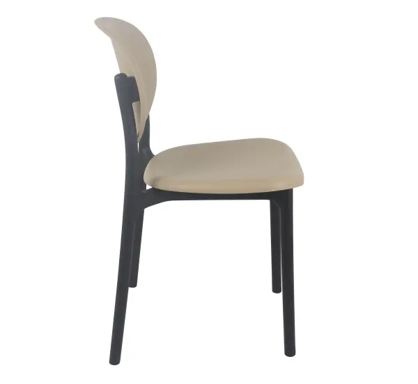 Стул пластиковый SHT-S180 бежевый / черный (SHF) | Интернет магазин Масса Мебель