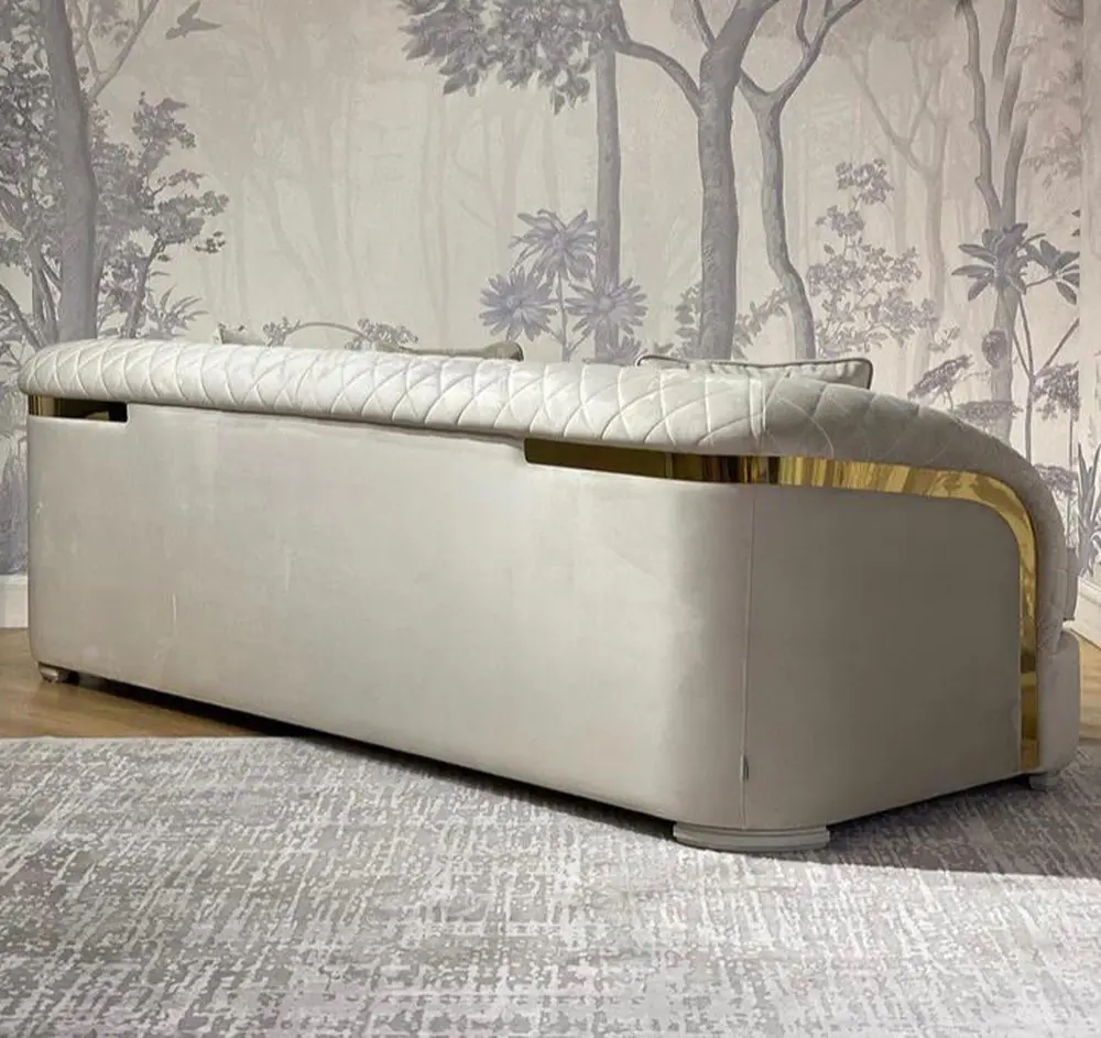 Диван прямой Бурже бежевый велюр (MAI) | Интернет магазин Масса Мебель