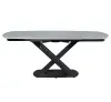 Стол обеденный раскладной SHT-T75 серый светлый /черный (SHF) 