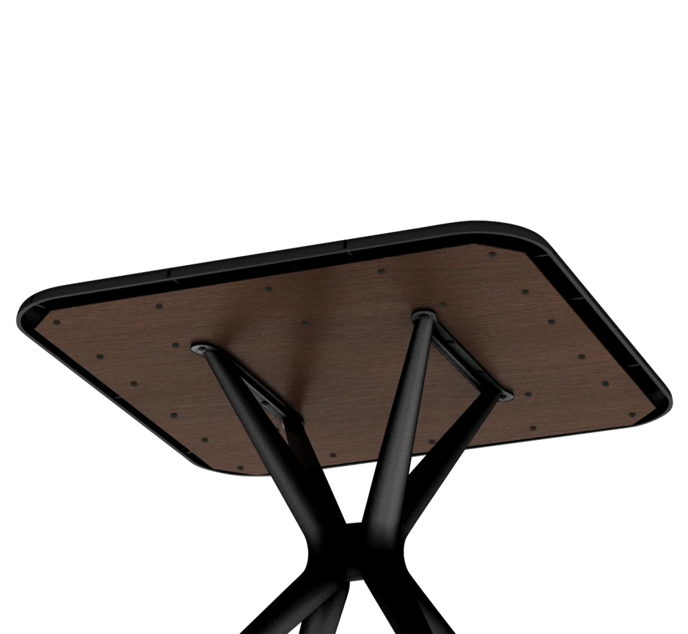 Стол пластиковый квадратный SHT-TU30/TT30 83/83 черный(SHF) 