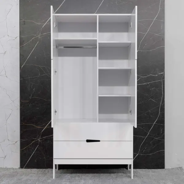 Шкаф распашной Fiora белый (ANT) 