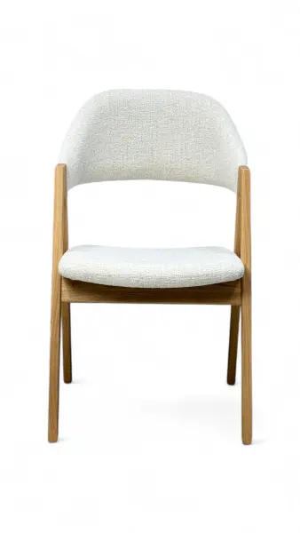 Стул мягкий Белфаст Д-2 белый букле-каркас дуб, MASSA | Интернет магазин Масса Мебель