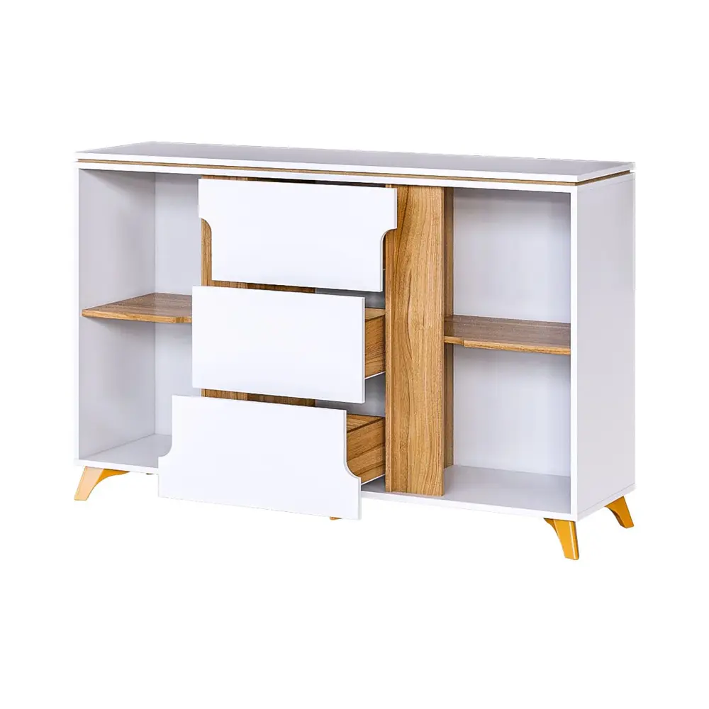 Комод Сканди 1500 Белый снег/Орех лион (CLP) | Интернет магазин Масса Мебель