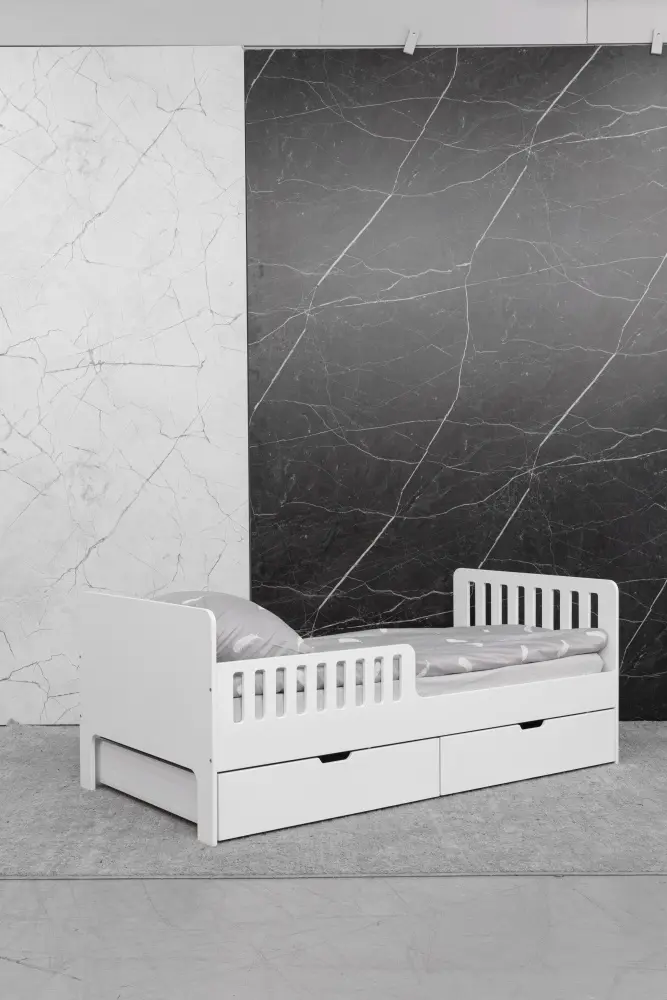 Кровать подростковая Fiora без ящиков, белый (ANT)  