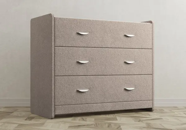 Комод 3 ящика Люкс рогожка мокко (SM) 