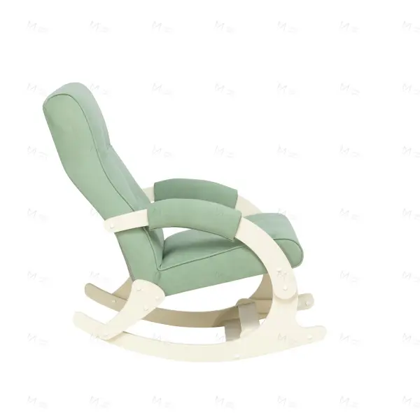 Кресло-качалка Leset Хилл с подножкой Слоновая кость /Велюр V14 (IM)