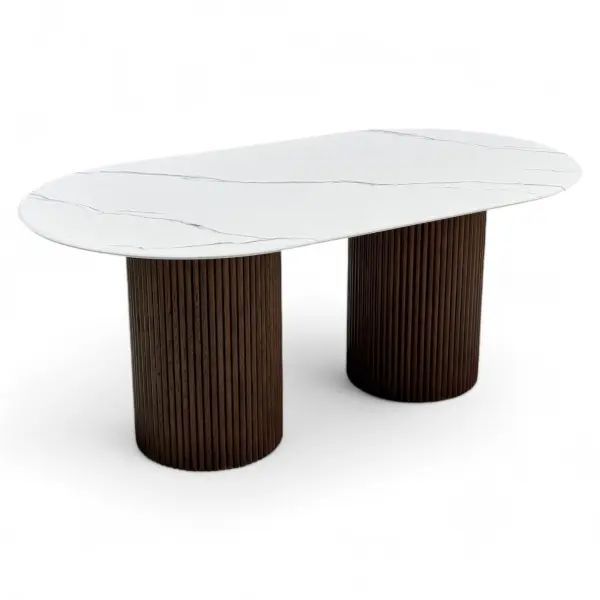 Стол обеденный овальный Рига Д-4 МДФ-дуб, MASSA 