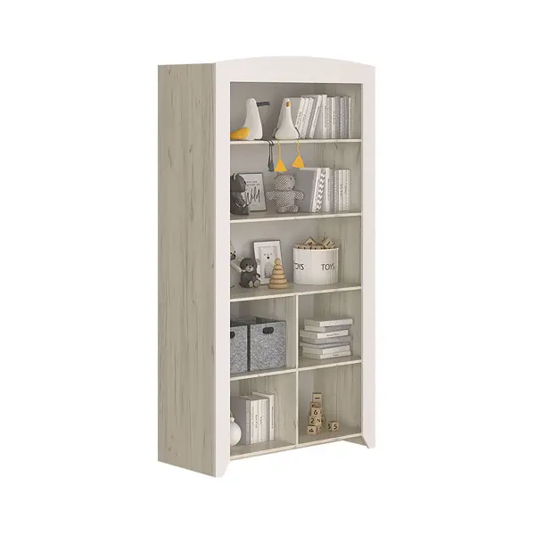 Шкаф открытый Буква (дуб крафт белый/дино) 