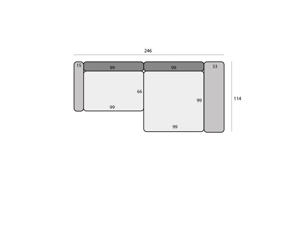 Диван модульный Модена-3 Туо 138 белый (TUO) | Интернет магазин Масса Мебель