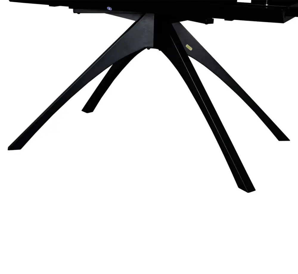 Стол обеденный раскладной SHT-T76 белый мрамор /черный (SHF) 