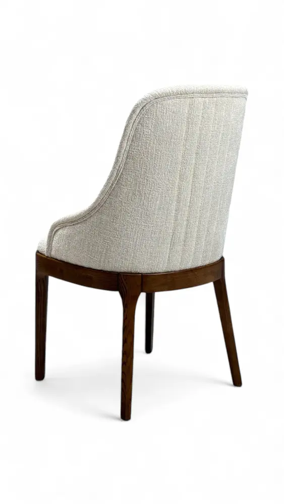 Стул мягкий Дейл Д-4 белый букле-каркас дуб, MASSA | Интернет магазин Масса Мебель