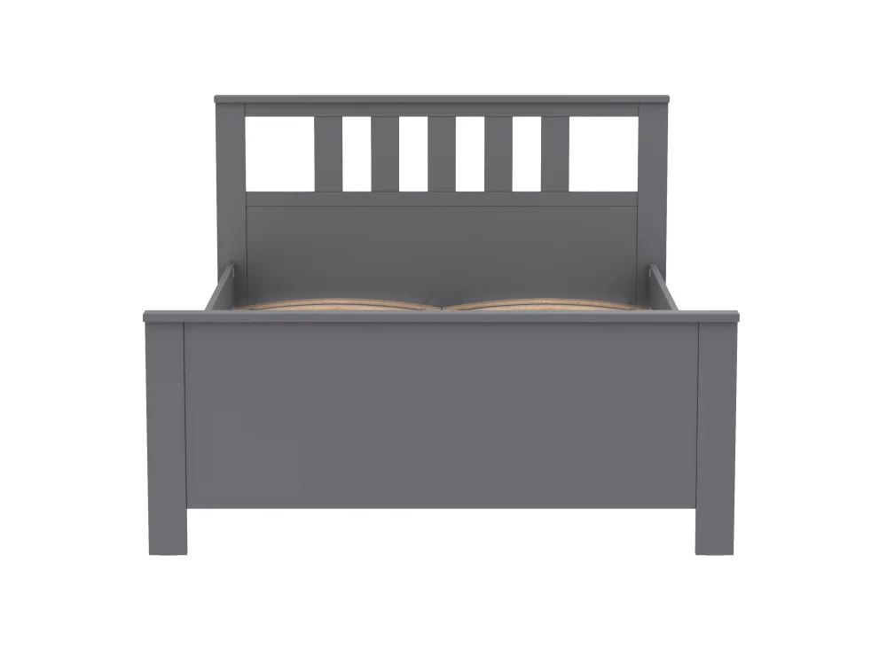 Кровать двуспальная Сага 160х200 серая (GL) 