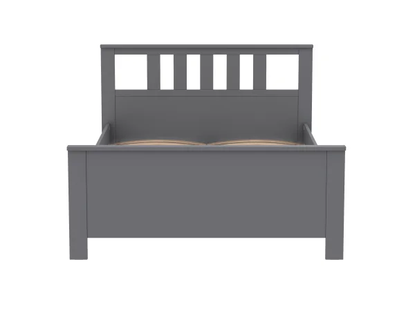 Кровать двуспальная Сага 160х200 серая (GL) 