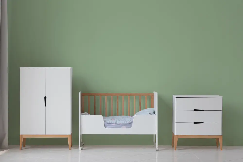 Шкаф Mia распашной белый/дерево (ANT) 