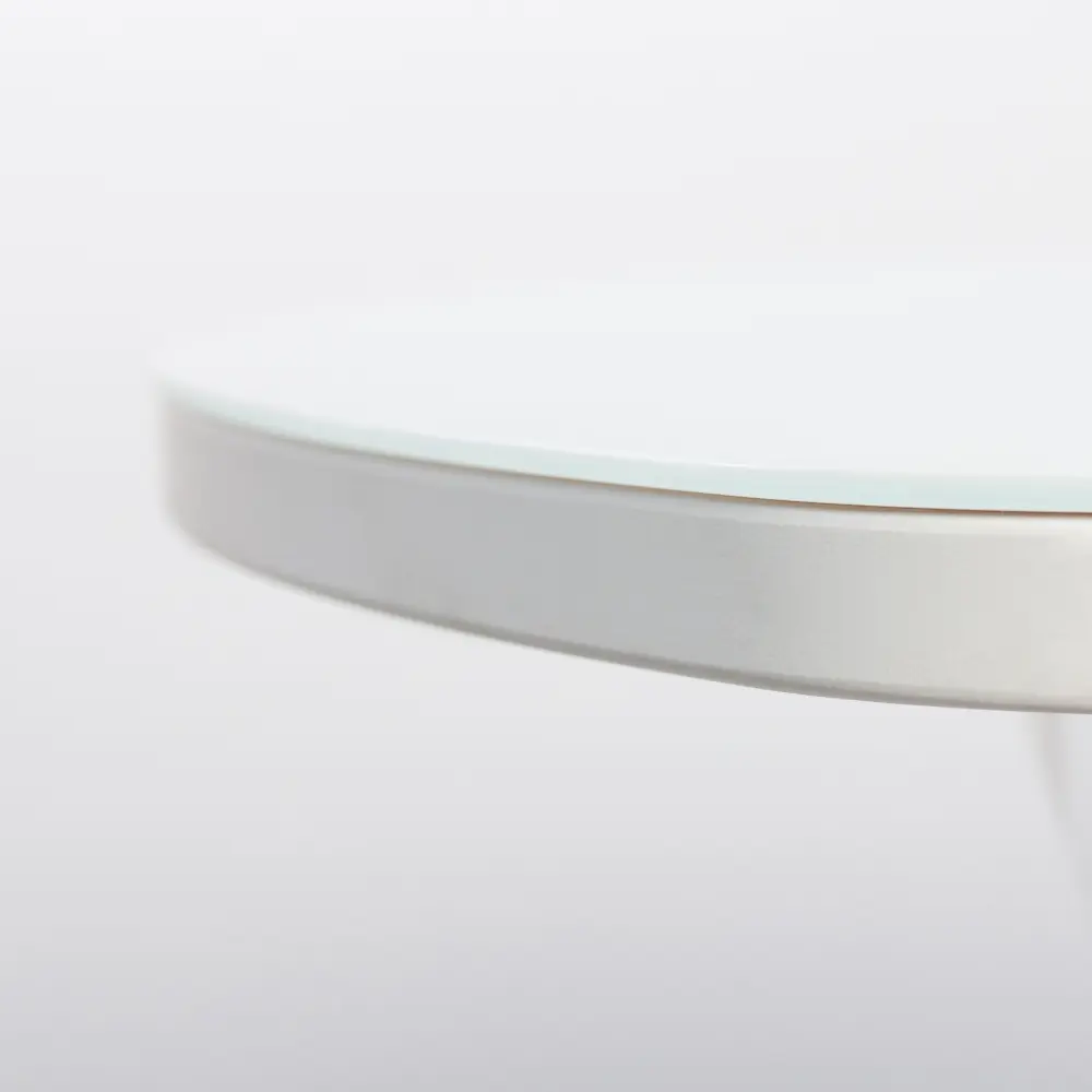 Стол раскладной Фауст СТ 1200+380х800 стекло белое (SB) Выставочный образец 