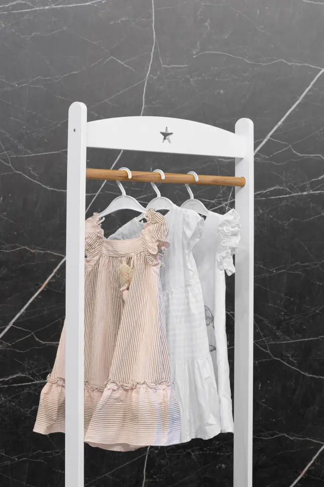 Вешалка детская напольная белый/дерево (ANT) | Интернет магазин Масса Мебель