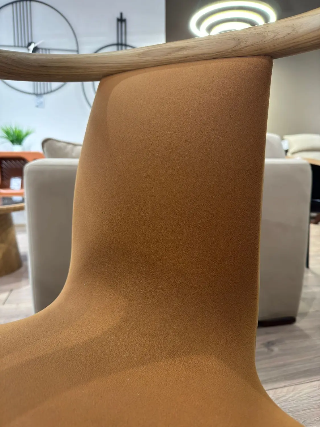 Стул мягкий Рига Д-2 оранжевый велюр-каркас дуб, MASSA