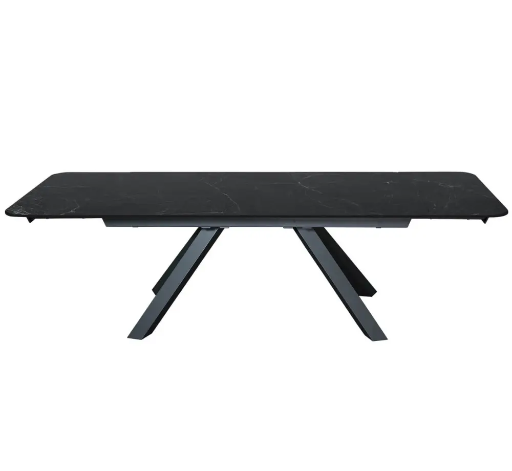 Стол обеденный раскладной SHT-T77 серый мрамор /черный (SHF) снято | Интернет магазин Масса Мебель