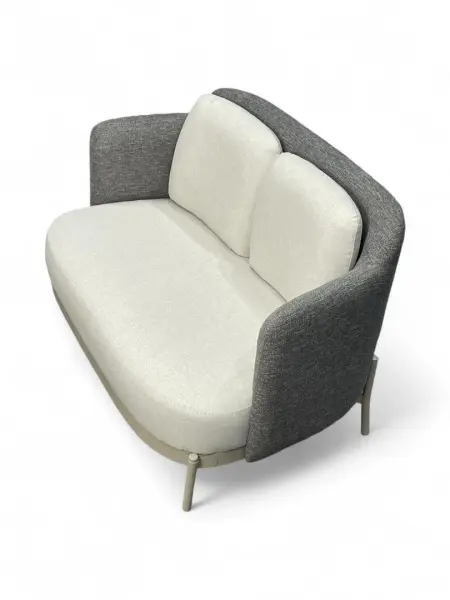 Диван прямой Сэнди серо белая рогожка-ножки металл, MASSA | Интернет магазин Масса Мебель