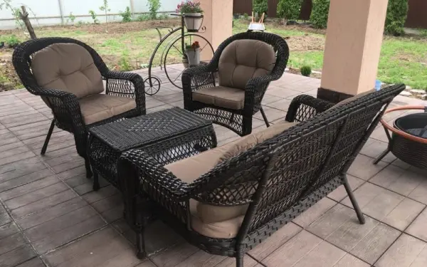 Комплект плетеный для отдыха из искусственного ротанга LV520BB Вrown/Beige (AG) | Интернет магазин Масса Мебель