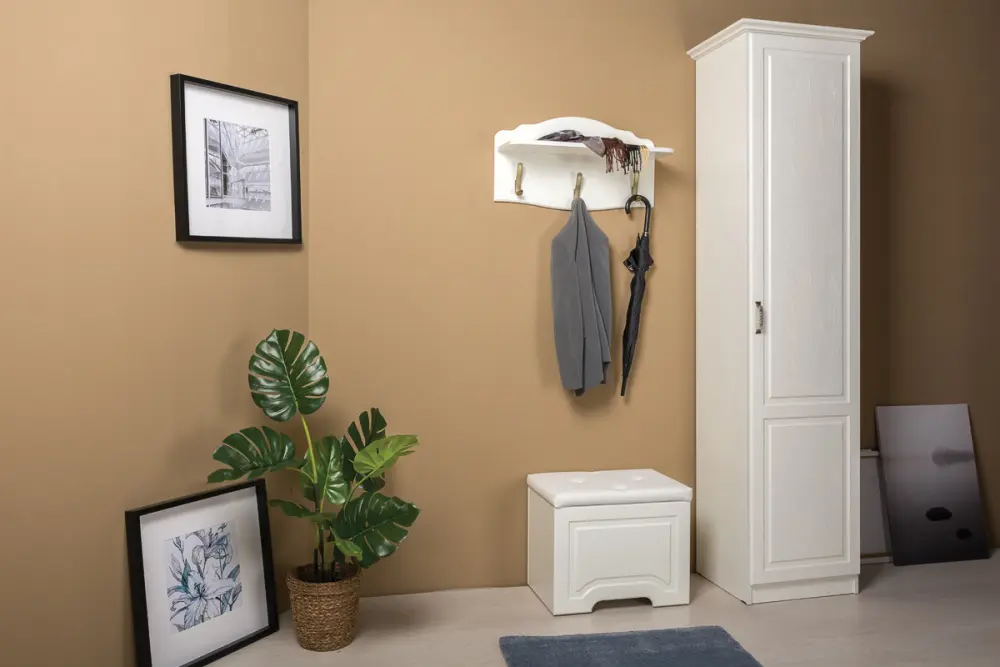 Шкаф-пенал 13.27.01 Ливерпуль белый ясень ваниль (Mob) 