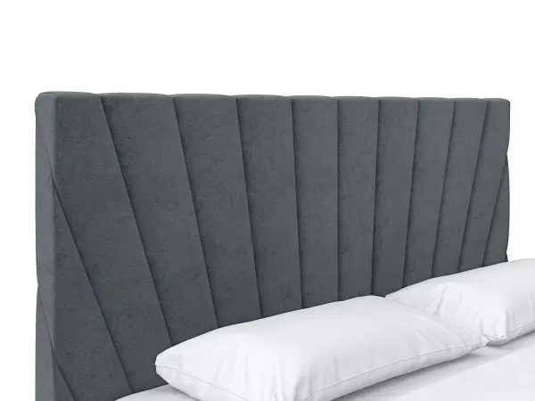 Кровать с подъемным механизмом двуспальная Роксана 180х200 пепельно-серый велюр, MASSA