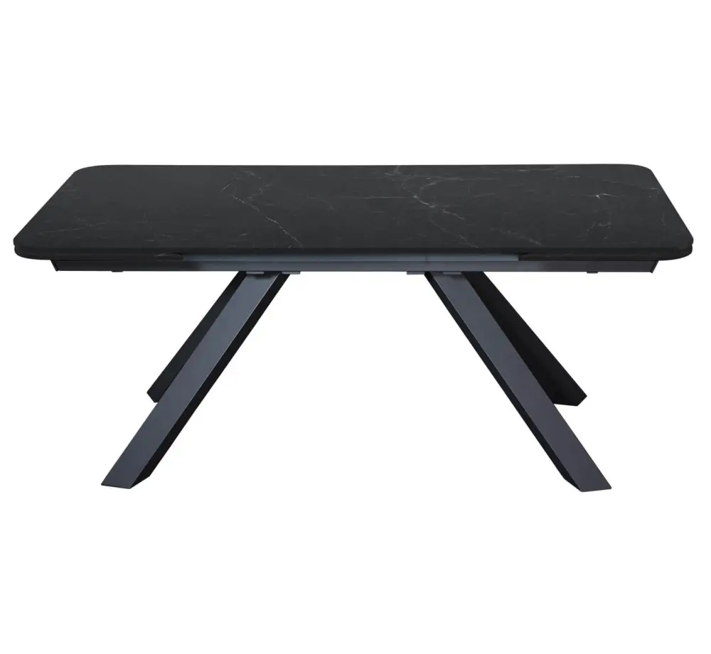 Стол обеденный раскладной SHT-T77 серый мрамор /черный (SHF) снято | Интернет магазин Масса Мебель