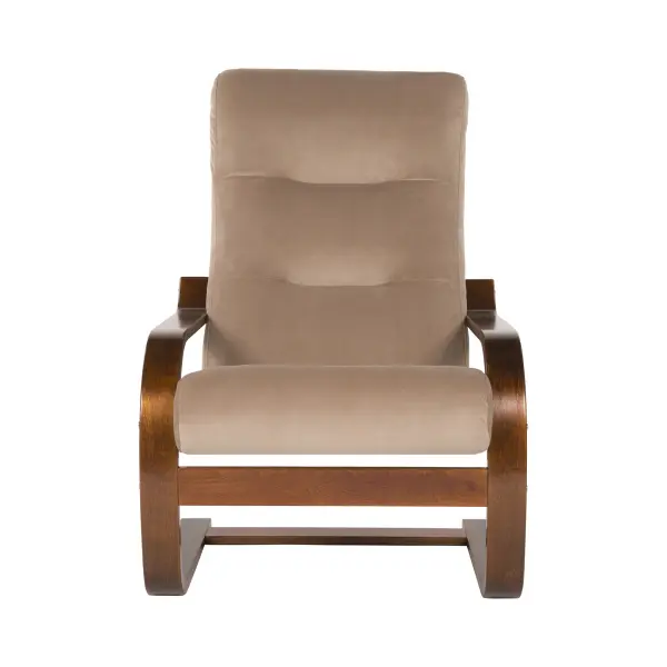 Кресло поэнг Гарда вишня/Фреш 06, шпон, велюр (GT) - интернет магазин Масса Мебель