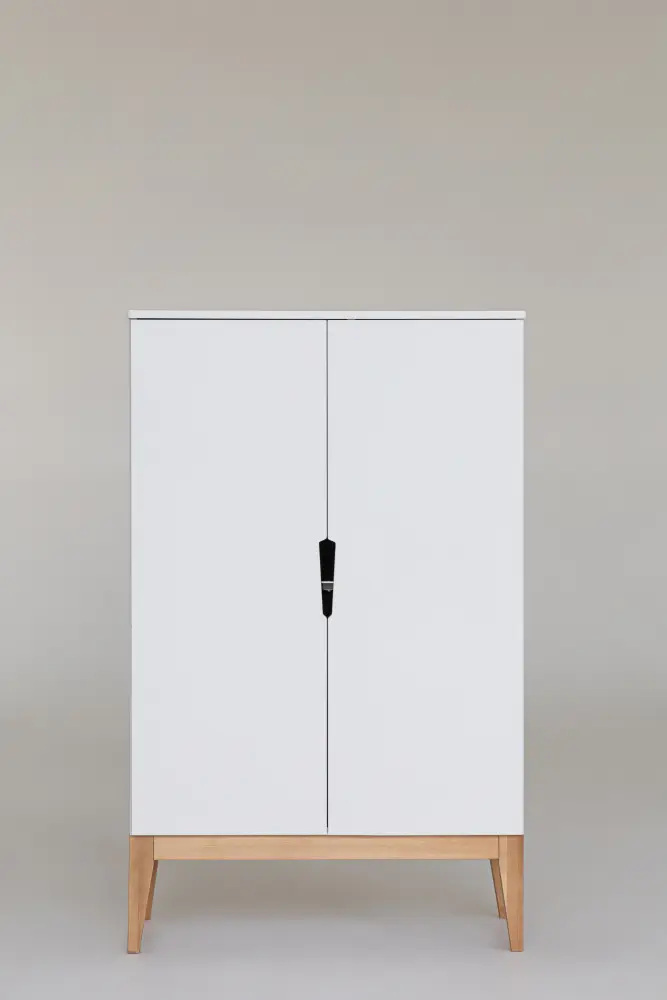 Шкаф Mia распашной белый/дерево (ANT) 