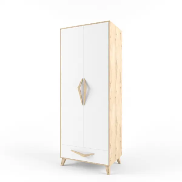 Мебель для детской "Воздушный" коллекция 2+2 Белый композиция №3 ручки птичка (POP) 