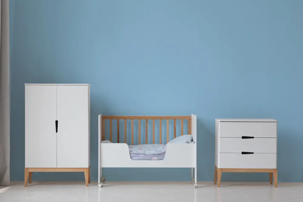 Шкаф Mia распашной белый/дерево (ANT) 