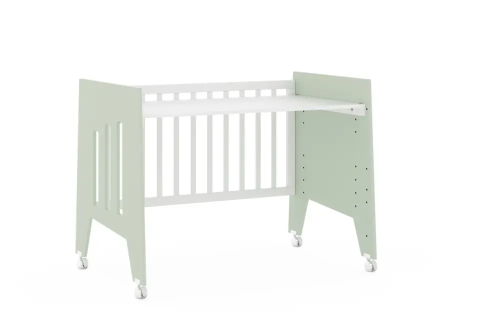 Кроватка-стол Mia белый/шалфей (ANT) 