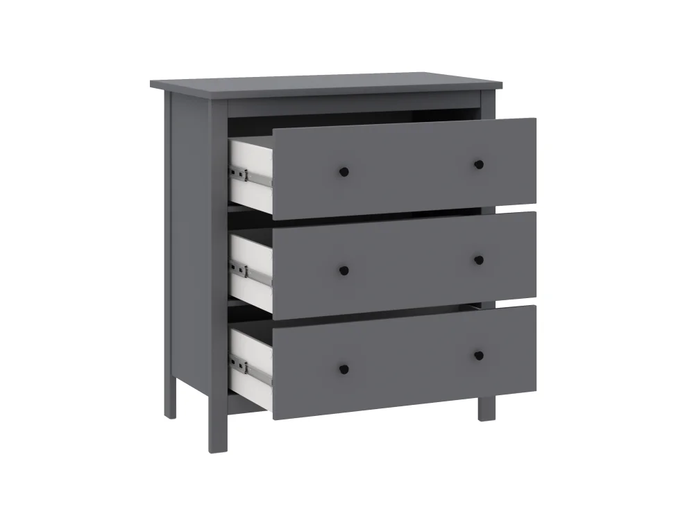 Комод Сага 3 ящика серый (GL) 