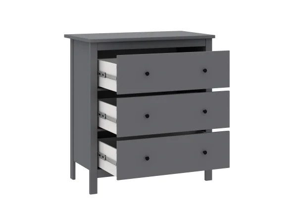 Комод Сага 3 ящика серый (GL) 