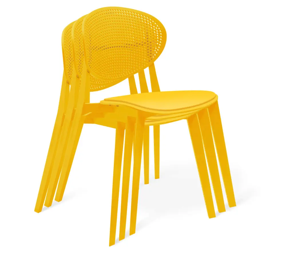 Стул пластиковый SHT-S111-P желтый / желтый (SHF) | Интернет магазин Масса Мебель