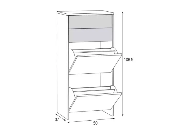 Тумба для обуви Трувор13.241.06  Дуб Гранж Песочный (Mob) 