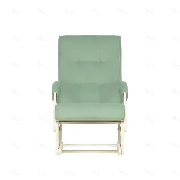 Кресло-качалка Leset Хилл с подножкой Слоновая кость /Велюр V14 (IM)