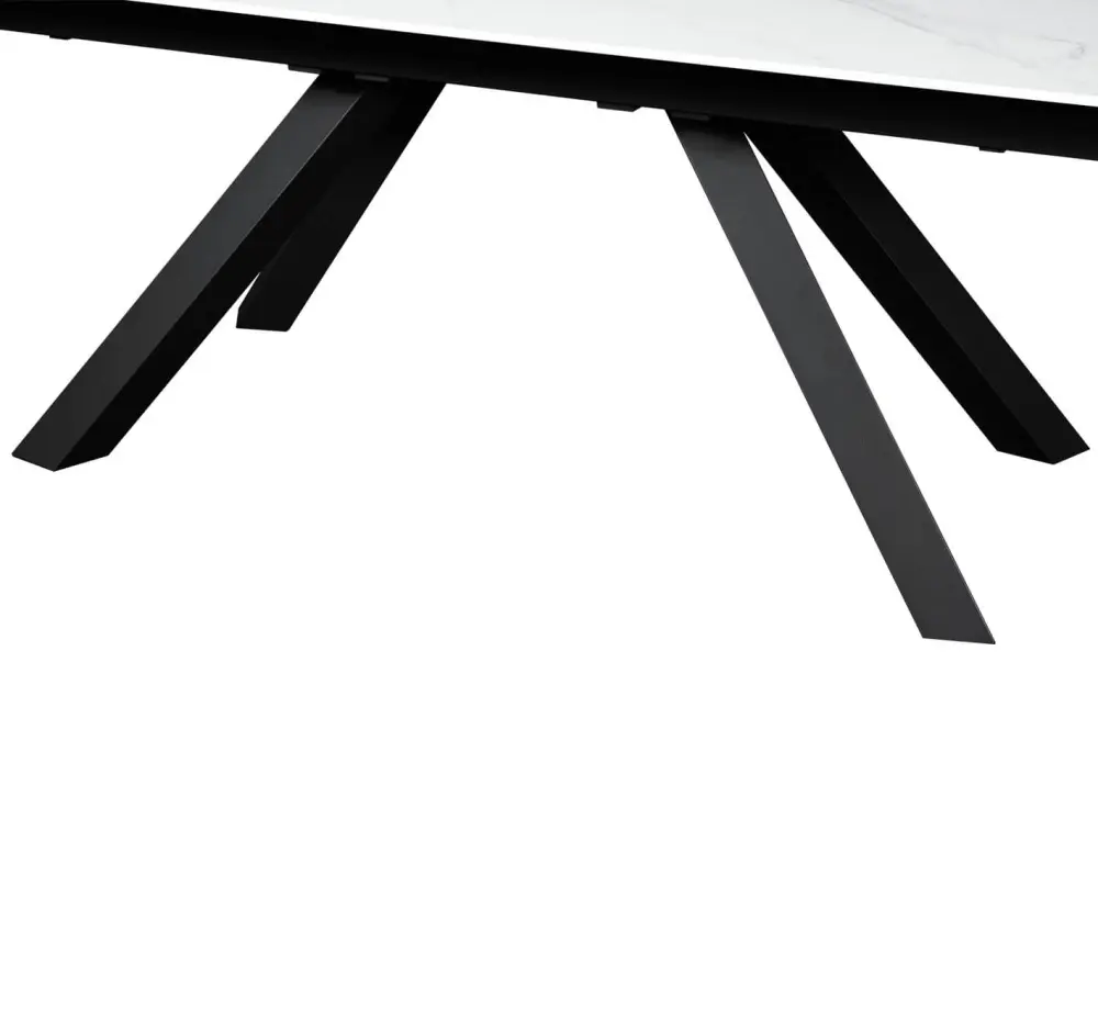 Стол обеденный раскладной SHT-T77 серый мрамор /черный (SHF) снято | Интернет магазин Масса Мебель