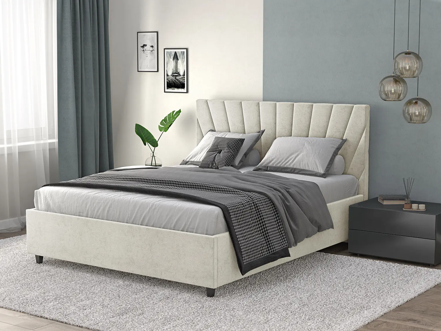 Кровать с подъемным механизмом двуспальная Роксана 180х200 MASSA