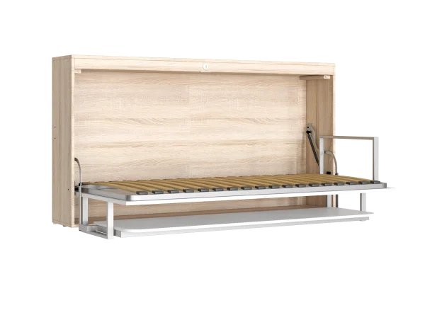 Кровать-трансформер 90х200 со столом Дуб Сонома светлый / Белый (MLM) 