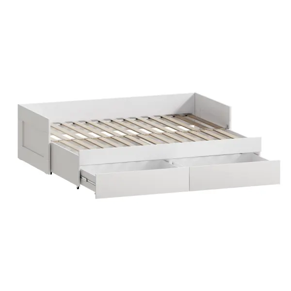 Кровать односпальная раздвижная Сириус 80/160х200 белая (GL) | Интернет магазин Масса Мебель